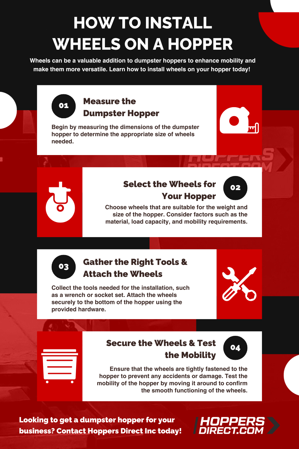 How to Install Wheels on a Hopper