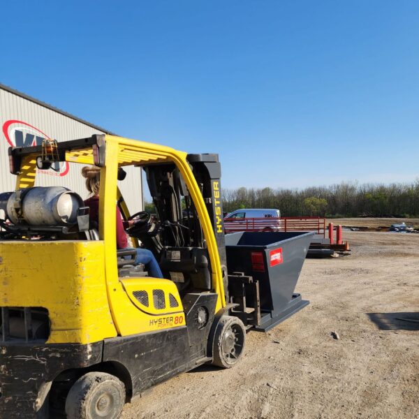 dump hopper on forklift