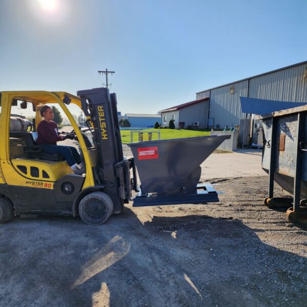dump hopper on forklift